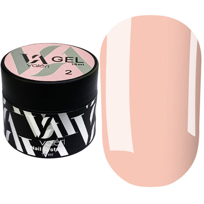 

Гель для наращивания Valeri Builder Gel Nude №2, 15 мл, Персиковый