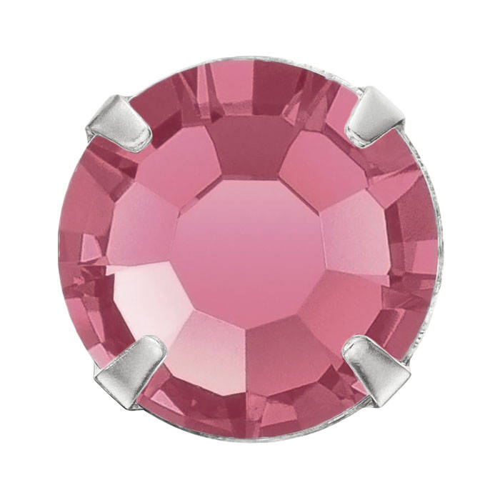 

Стразы в цапах Preciosa (Чехия)  Indian Pink/серебро, Розовый