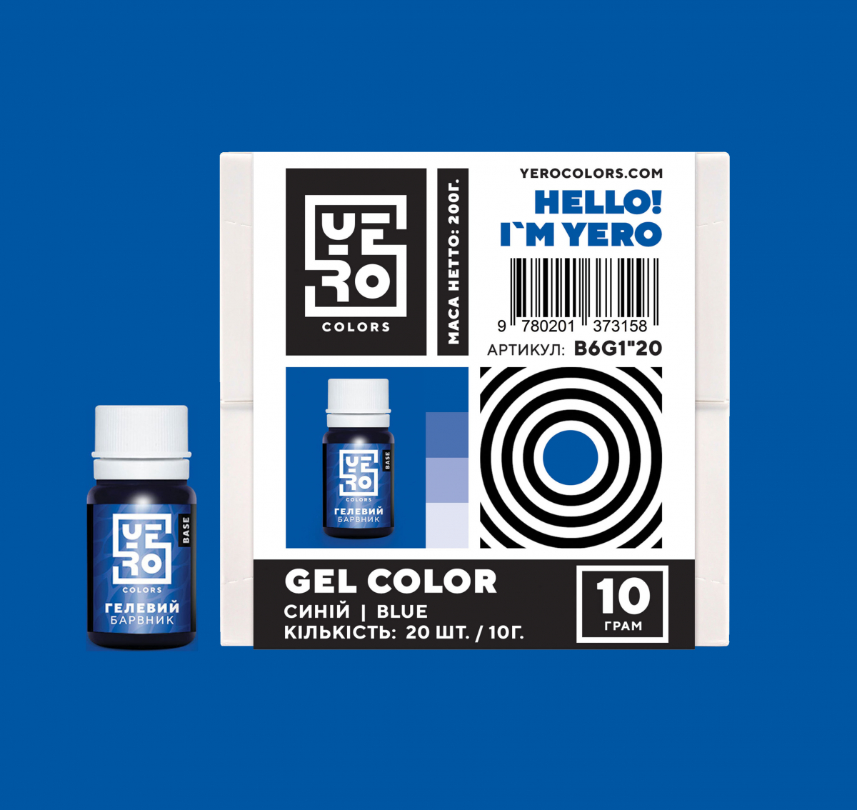 

Гелевий барвники YERO Colors Синій10 грам.