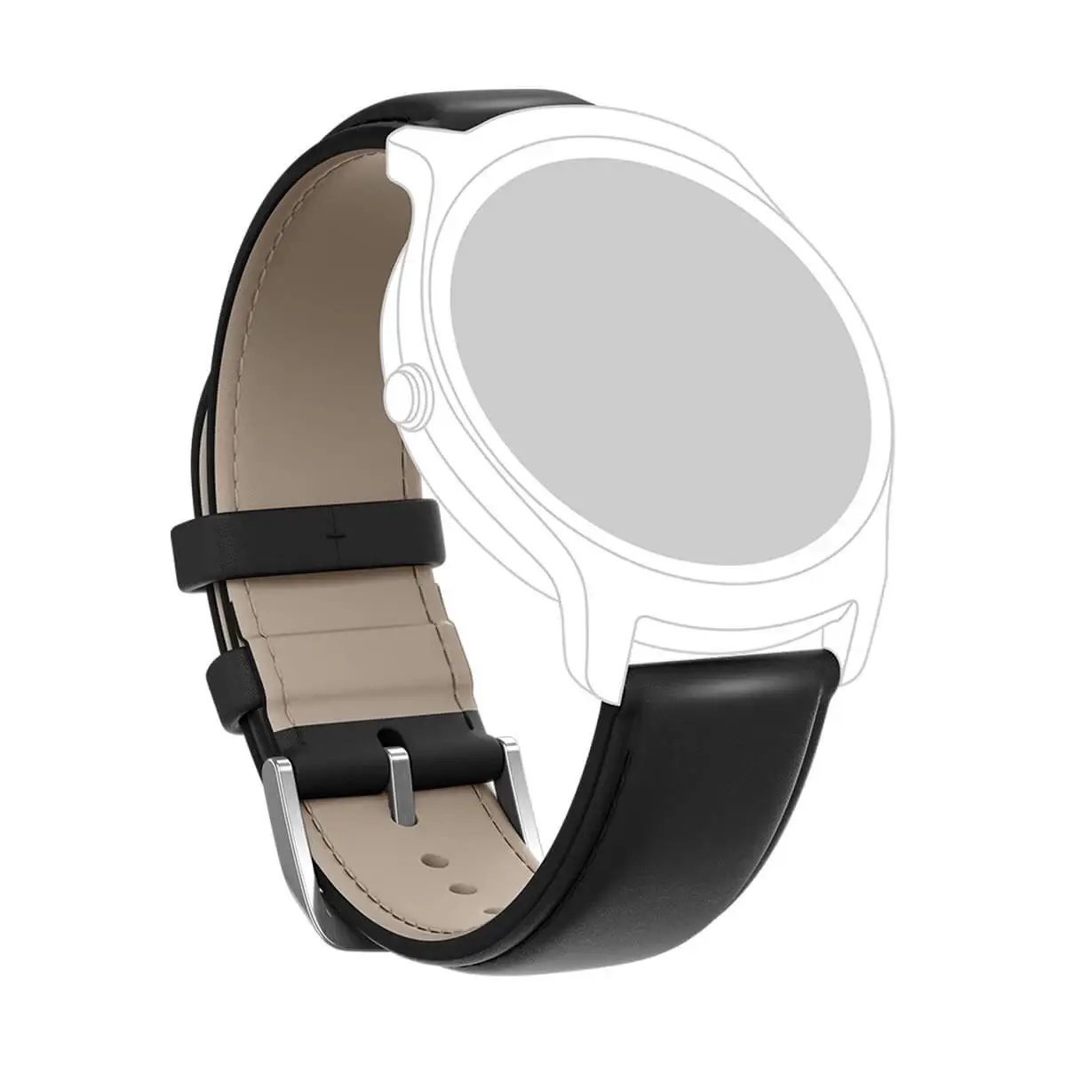 

Кожаный ремешок MOBVOI TicWatch E/C2 Leather Strap 20mm Black