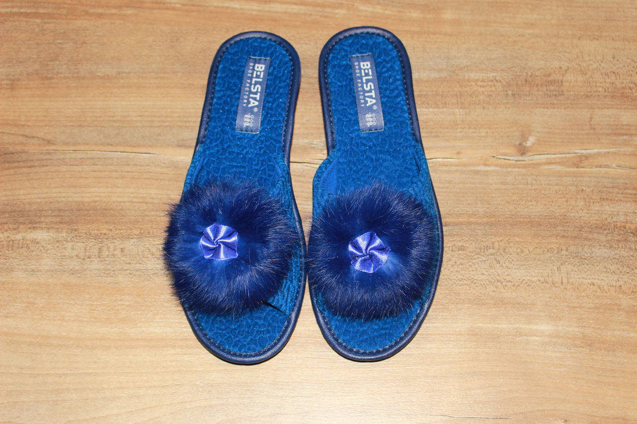 

Женские тапочки Белста, Пушок р-р 36, 39, 40, Синий