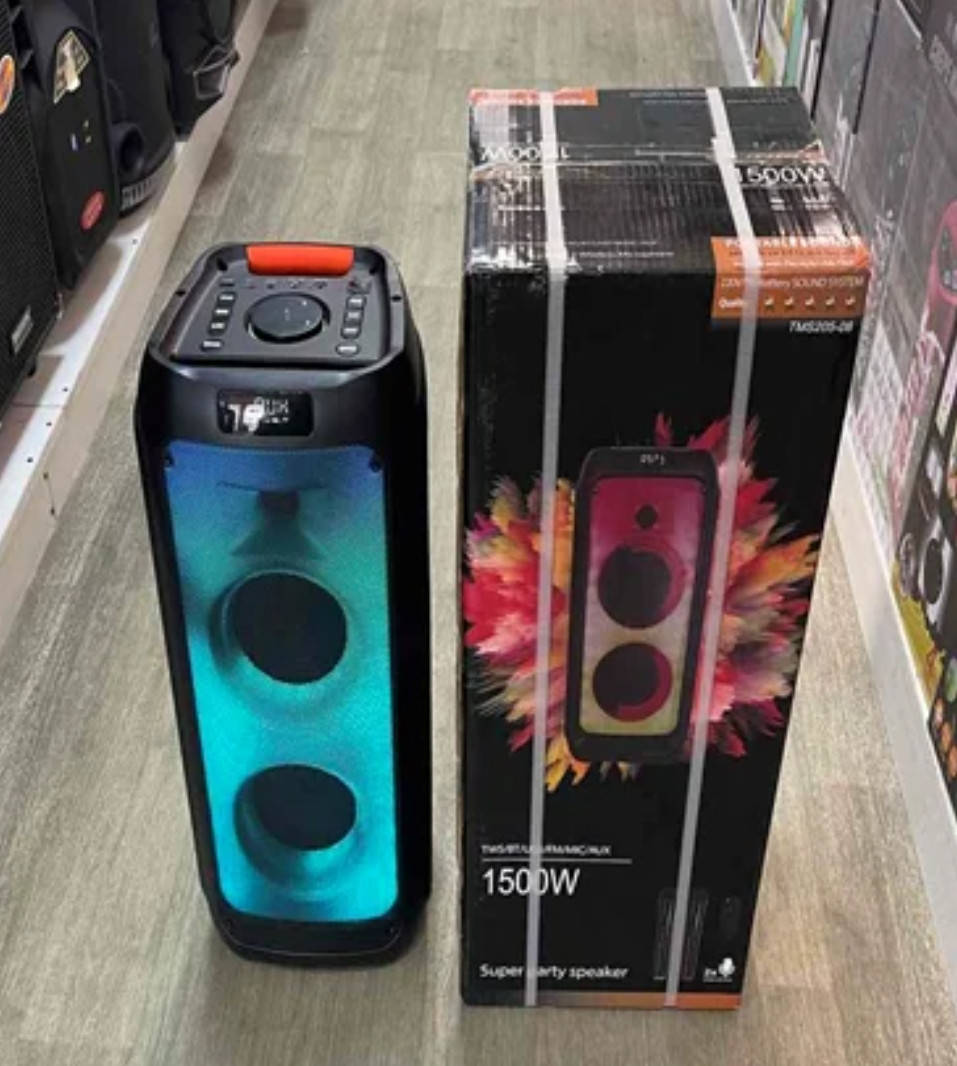 

Профессиональная Мощная Аккумуляторная портативная колонка с 2-мя радиомикрофонами FG205-08 USB/FM/Bluetooth