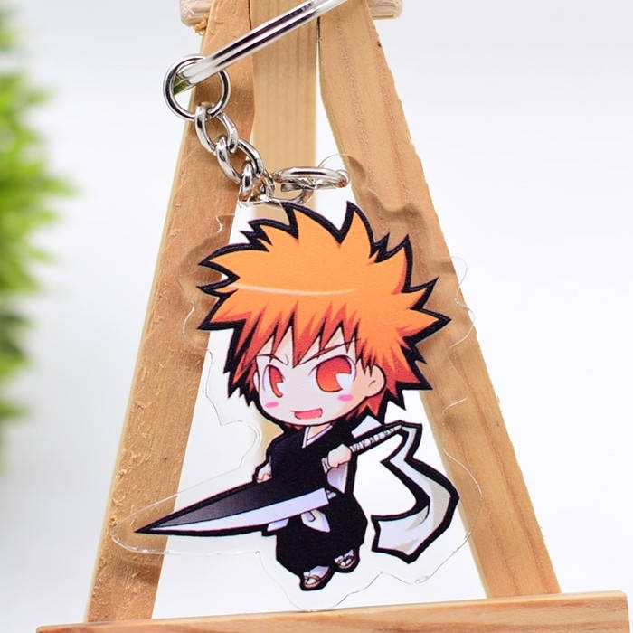 

"Ичиго Куросаки (Блич / Bleach)" брелок акриловый двухсторонний с уф-печатью, Разные цвета