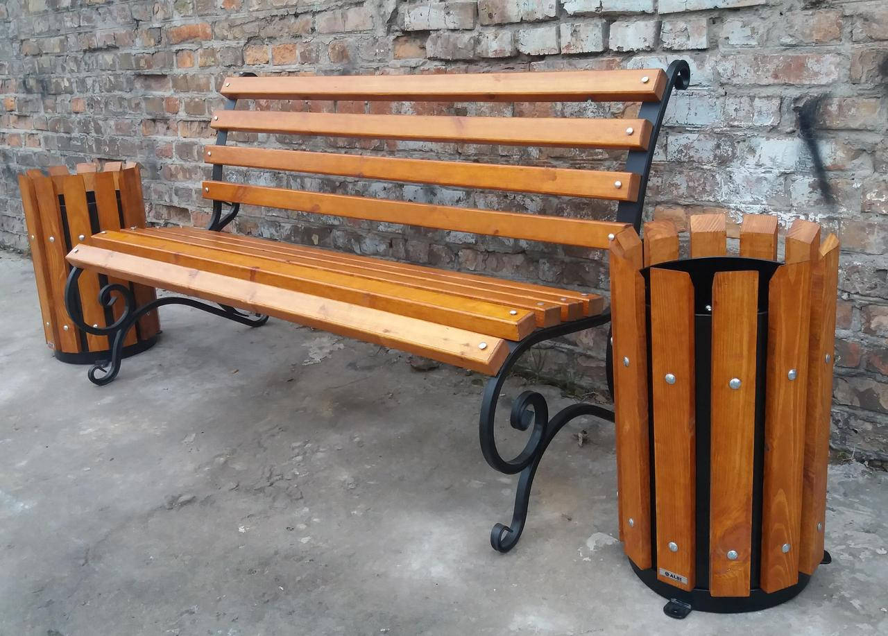 

Кованая лавка садовая Светлана 1м
