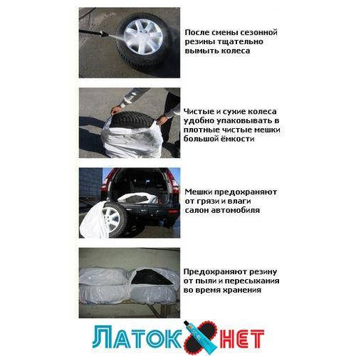 

Пакет для шин 100 см х 100 см 20 микрон белый Украина