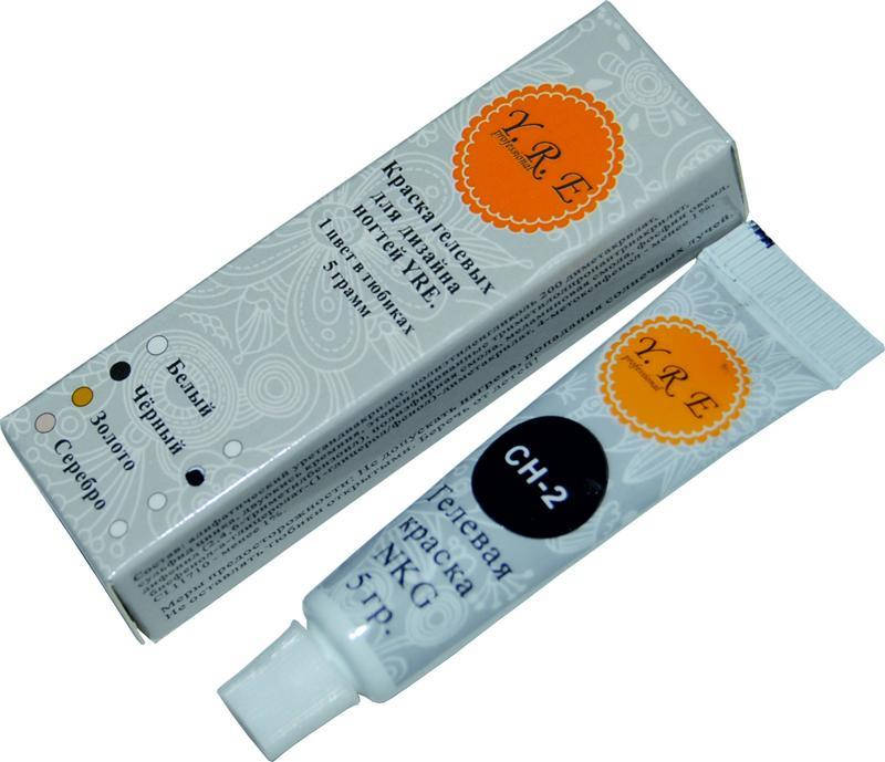 

Гелевая краска 5мл Черная