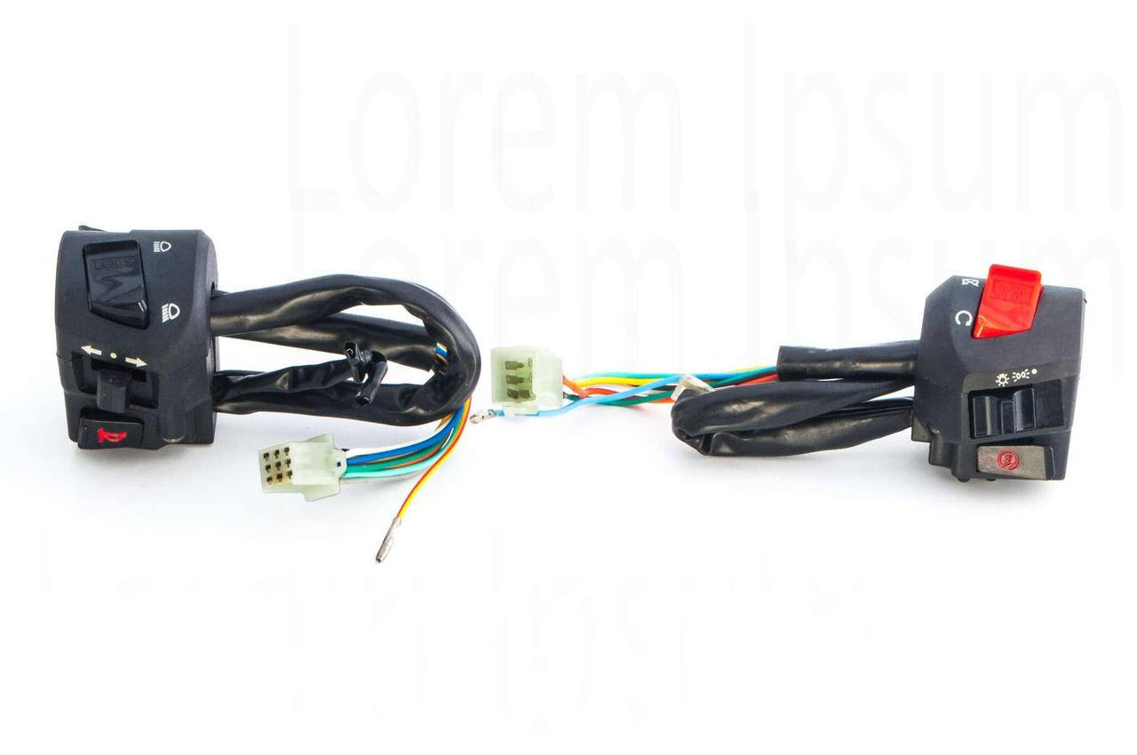 

Блоки кнопок руля (пара) Zongshen F5 (с двиг-стопом) (черные) ZUNA