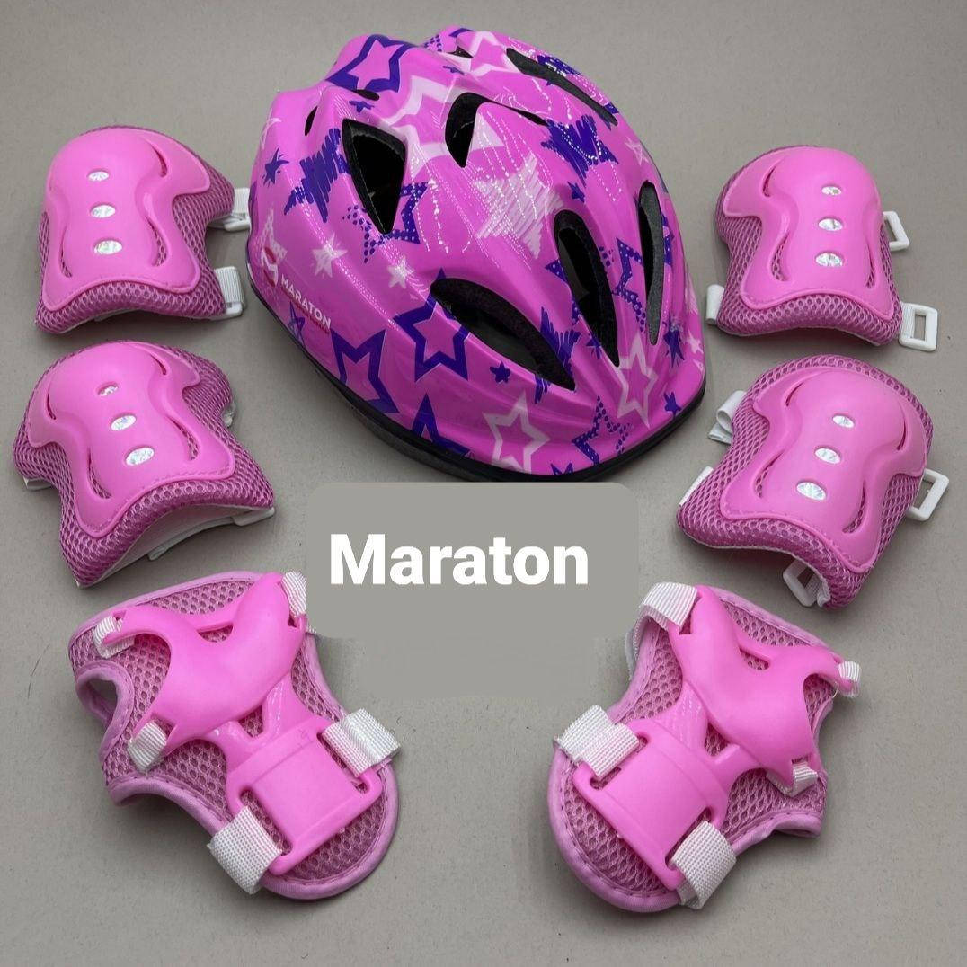 

Детский набор защиты для катания Maraton, шлем, налокотники, наколенники