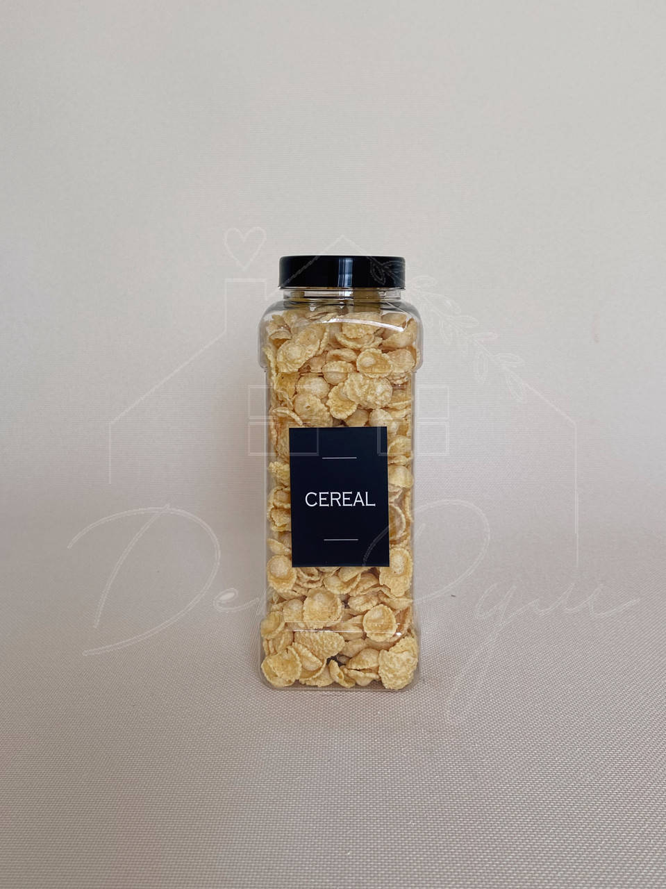 

Емкость пластиковая 1000 мл "Cereal " черный цвет