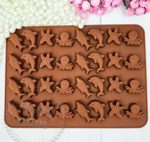 

Силиконовая форма Дельфин, осьминог, морская звезда