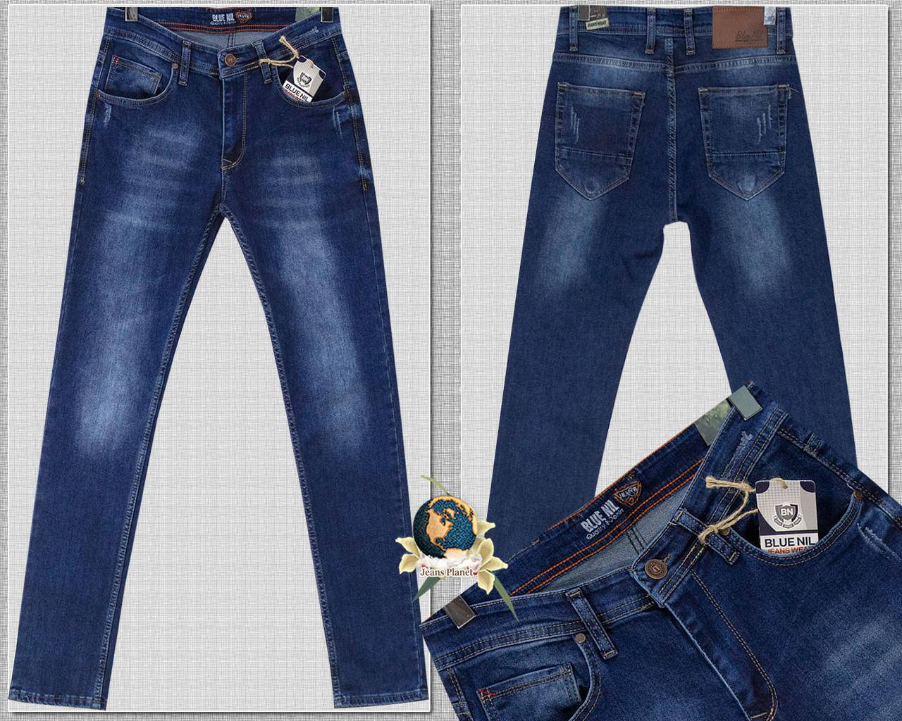 

Модные мужские молодёжные джинсы Blue Nill синего цвета 3