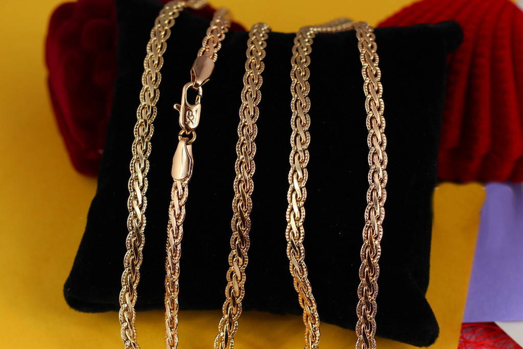 

Цепь Xuping Jewelry косичка 60 см 4 мм золотистая