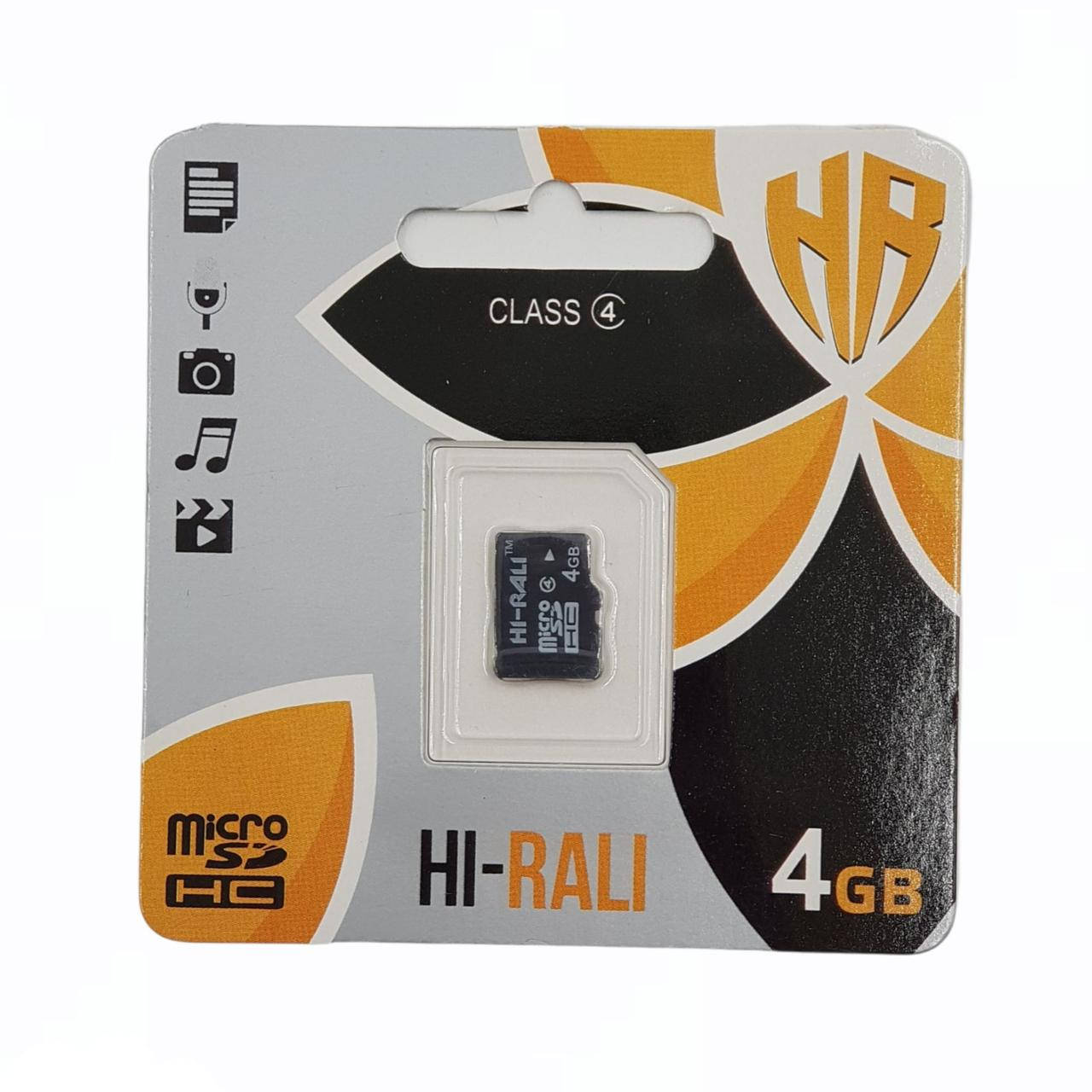 

Карта памяти HI-RALI 4GB class 4 (без адаптера)