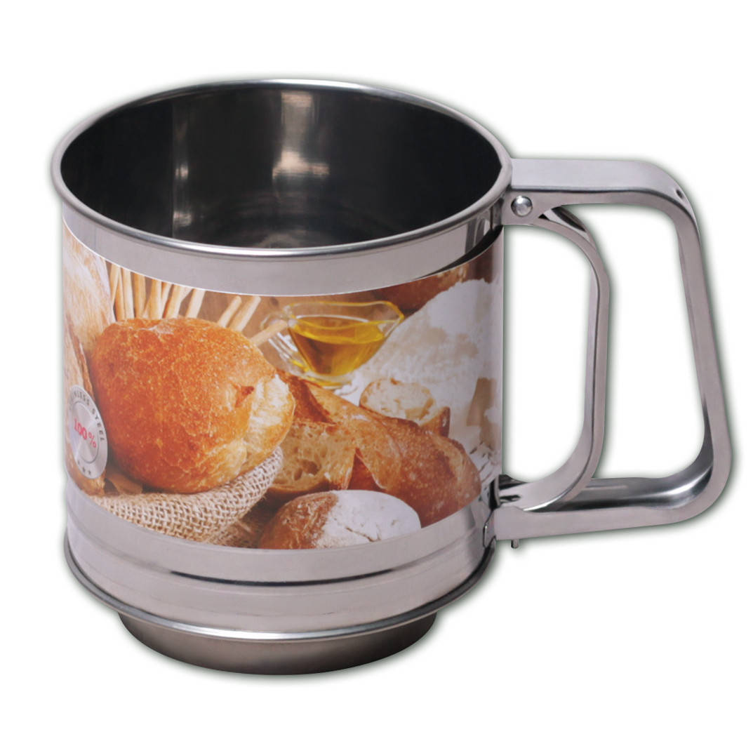 

Кружка-сито Kamille для просеивания муки с двойным ситовым дном KM-7785