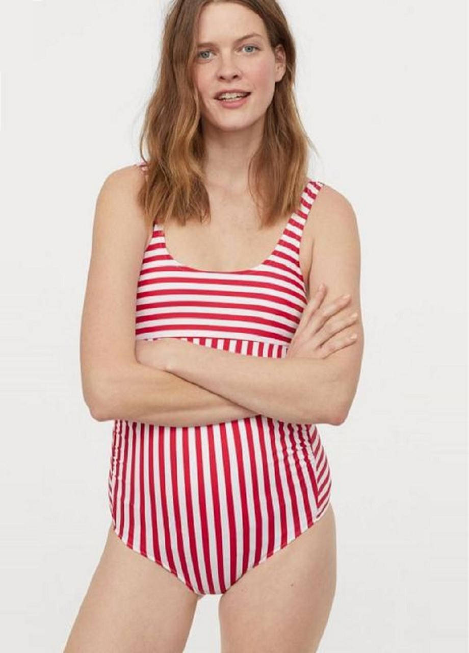 

Сплошной Купальник для беременных 75С 80В 46-48 р H&M, Красный