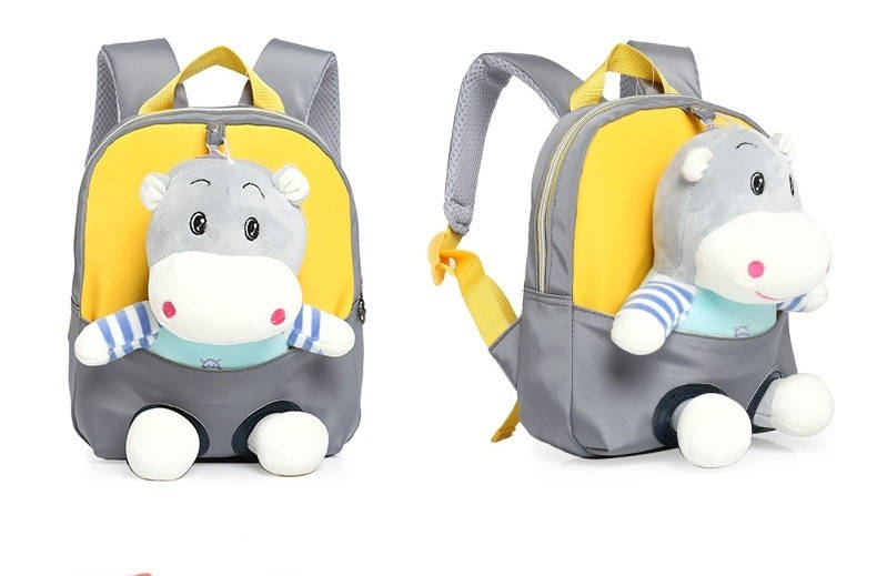 

Детский рюкзак с мягкой игрушкой Бегемот