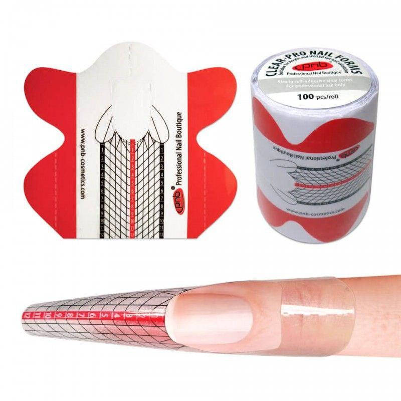 

Формы для моделирования прозрачные (PVC-пластик) / Clear-Pro Nail Forms PNB 100шт, Черный
