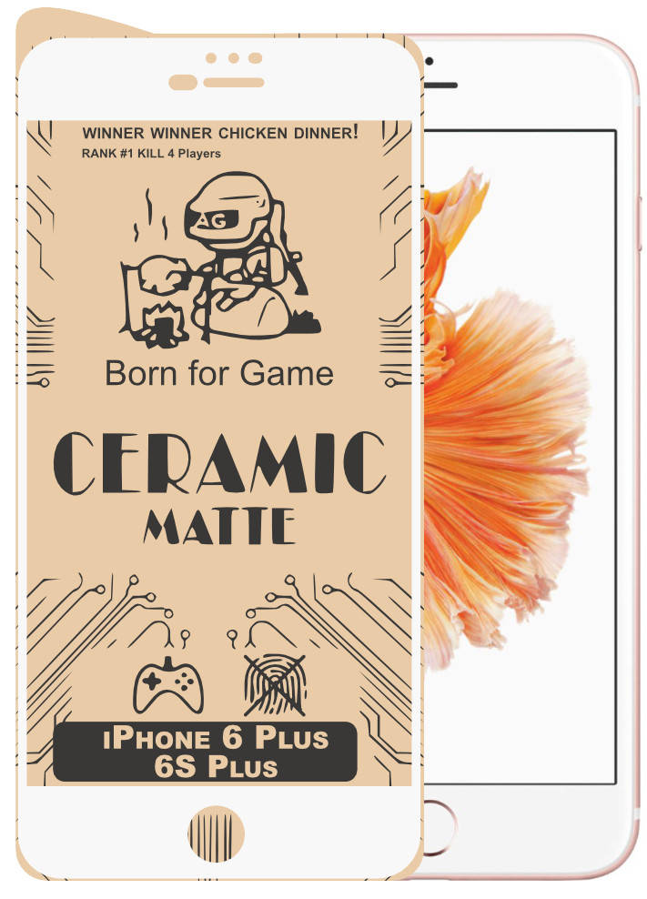 

Защитная пленка керамическая Ceramic iPhone 6 Plus / 6S Plus (матовая) White, Белый