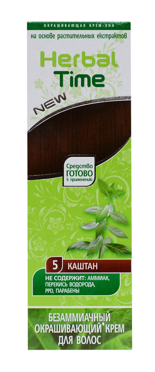 

Окрашивающая крем-ХНА Herbal Time оттенок №5 Каштан