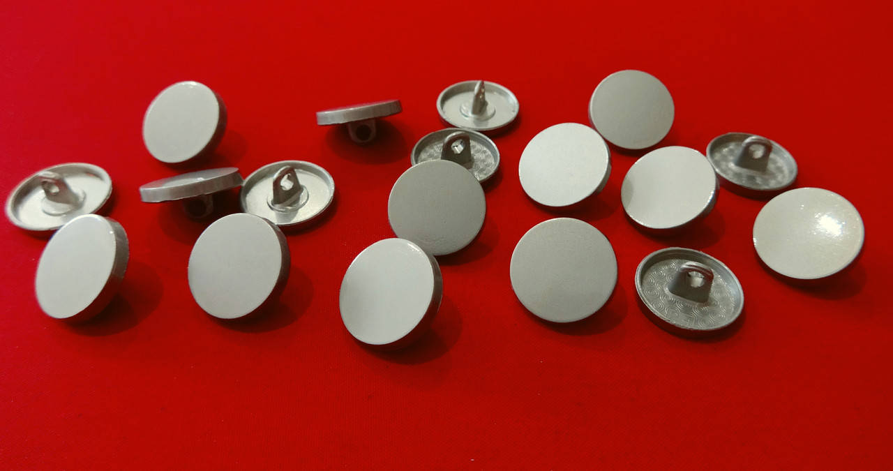 

Пуговицы на ножке 14 мм металлизированные (матовый никель)