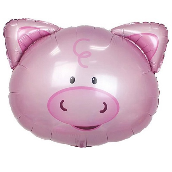 

Фольгированный шарик КНР (76х71 см) Свинья (голова), Разные цвета