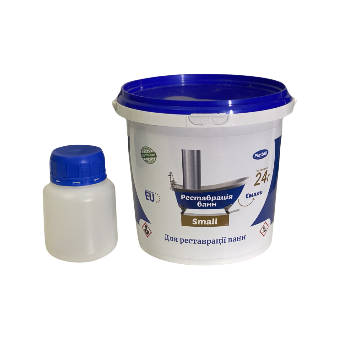 

Эмаль акриловая Plastall Small для реставрации чугунных ванн 900г Белая greenpharm
