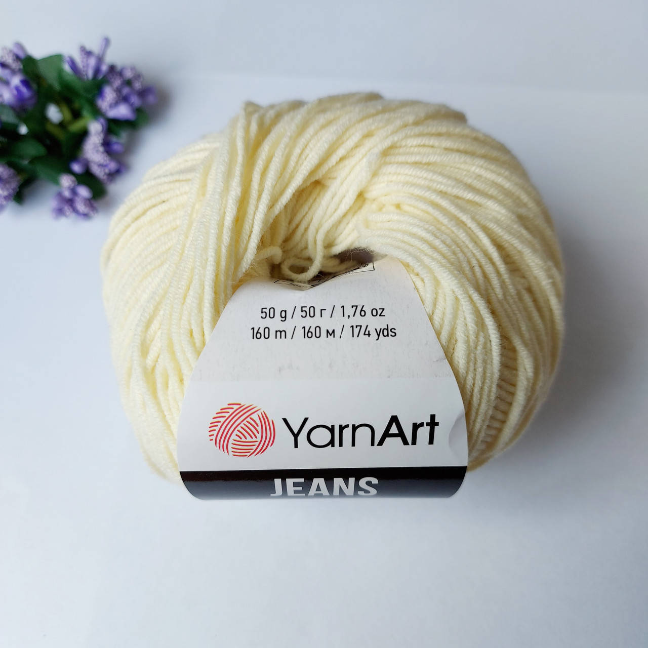 

Пряжа YarnArt Jeans 86 сливочный
