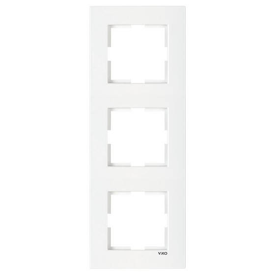 

Рамка 3 гнізда вертикальна Viko Karre біла