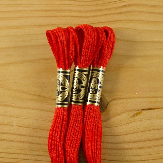 

Нитки мулине DMC 606 (Франция)