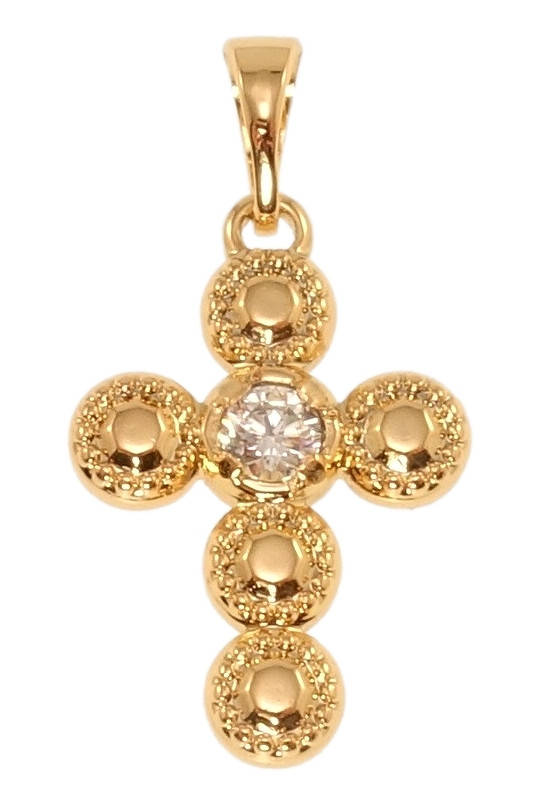 

Кулон Xuping Позолота 18K "Декоративный Крест с кристаллом"
