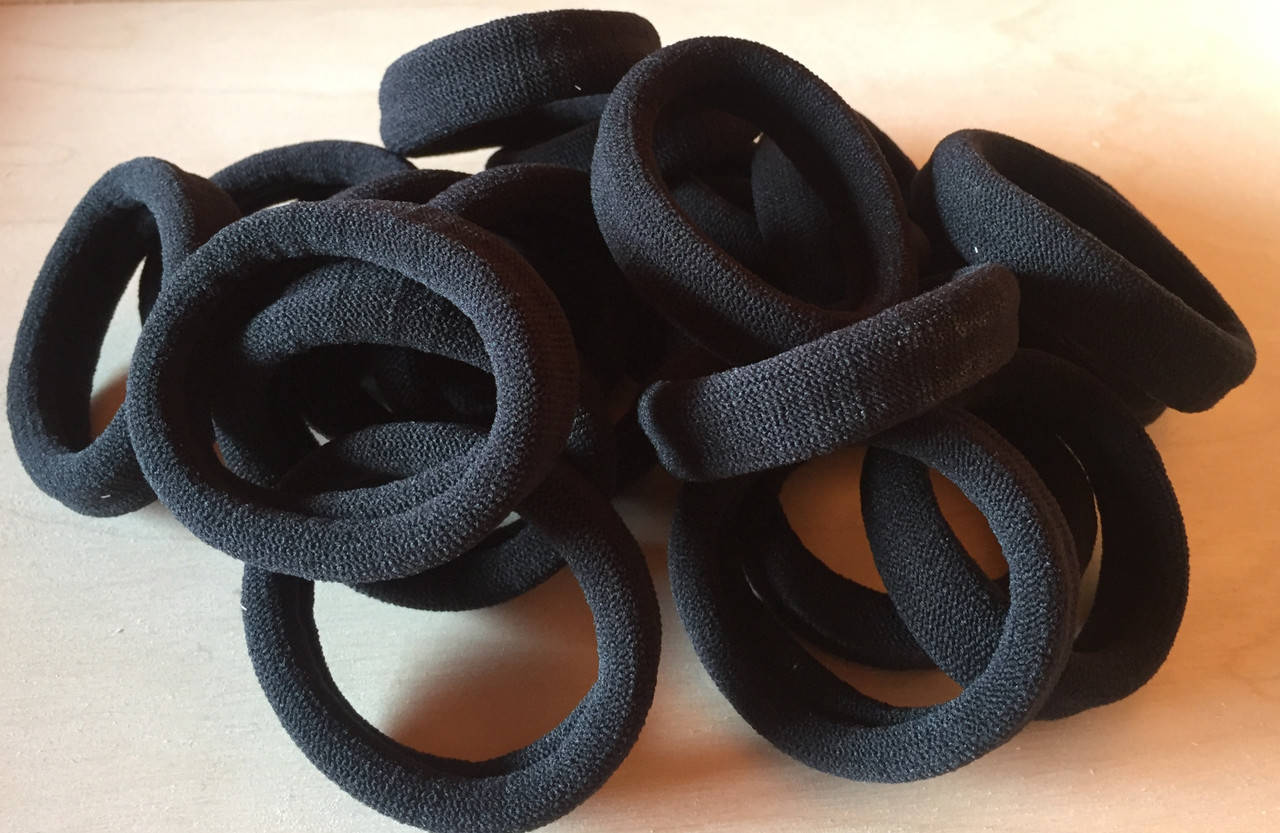 

Резинки для волос махровые(30 шт)., Черный