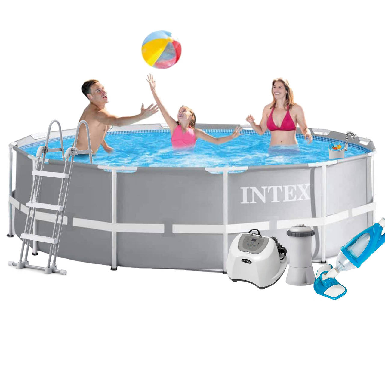 

Каркасный бассейн Intex 26716 - 6, 366 x 99 см (4 г/ч, 3 785 л/ч, тент, подстилка, лестница, набор для ухода)