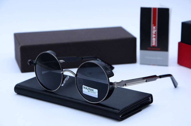 

Мужские солнцезащитные круглые очки Matrix 8343 с24, Черный
