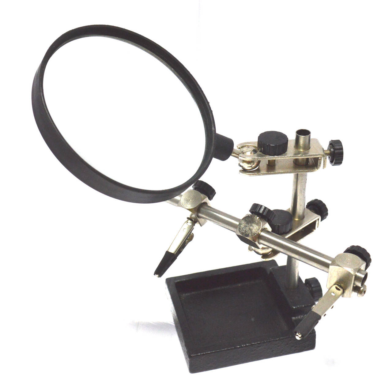 

14-02-055. Третья рука с лупой, увеличение 3х диам.-90мм, стекло, ZD-10H