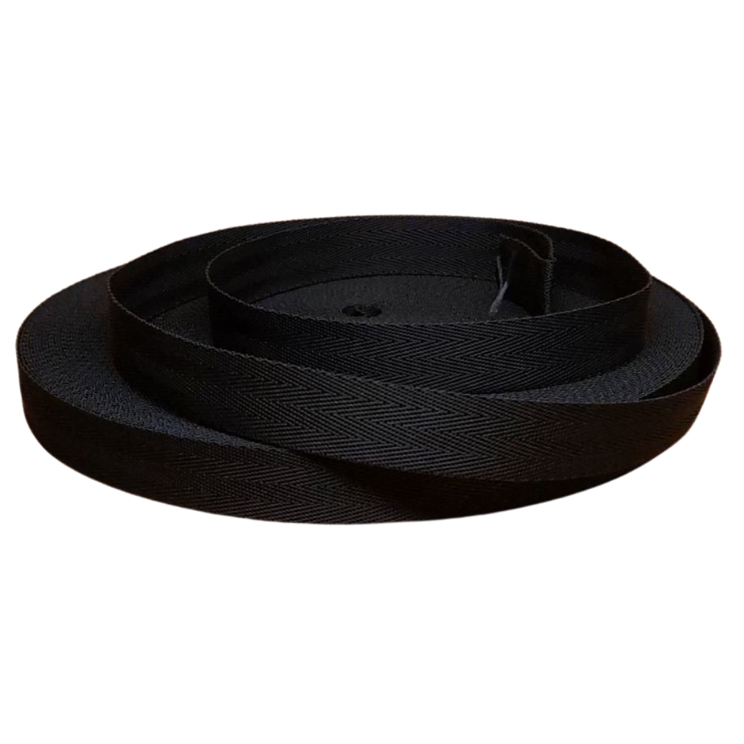 

Лента ременная сумочная 30 мм "ёлочка" чёрный, Черный