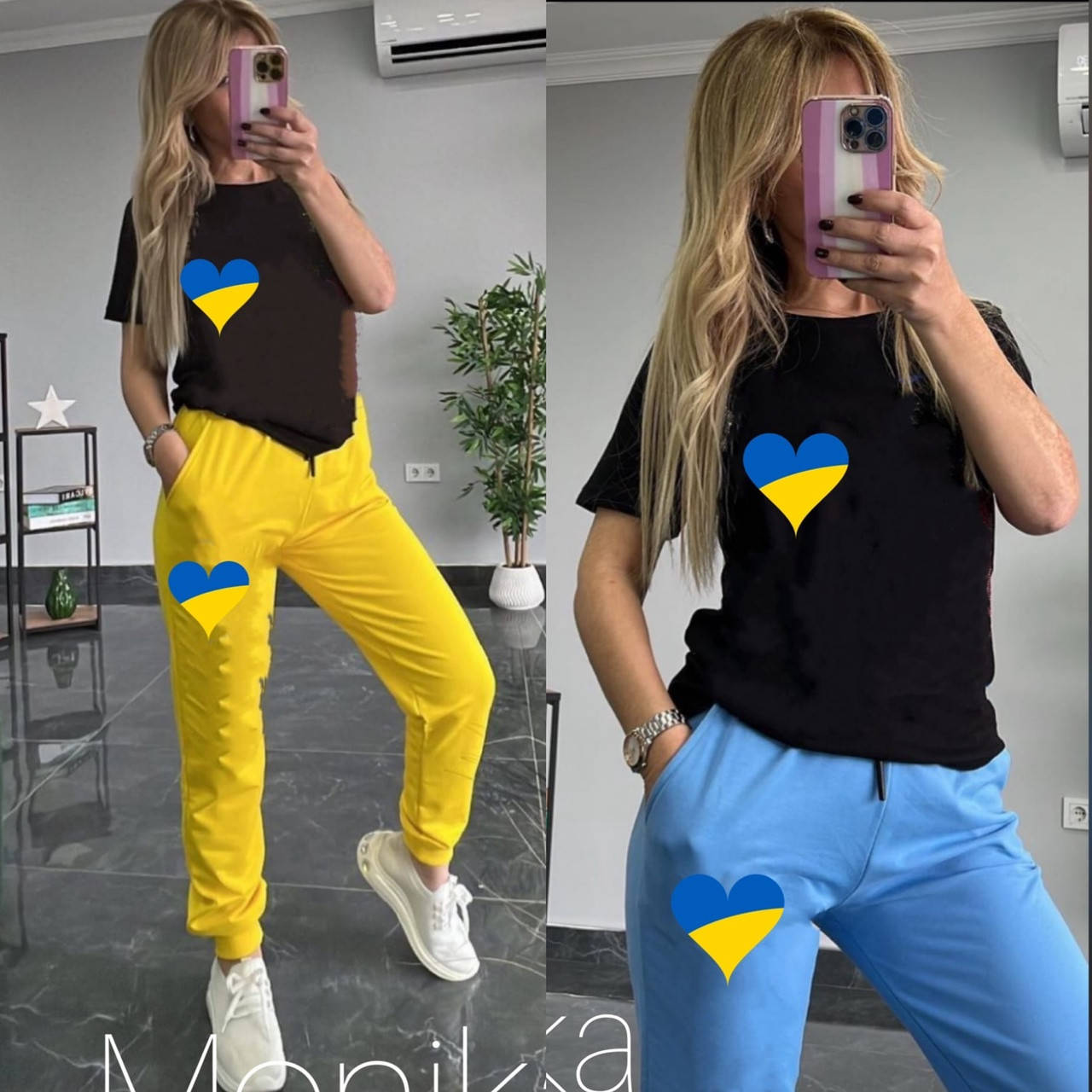 

Женский спортивный костюм сердце Украина. Патриотическая одежда, Голубой