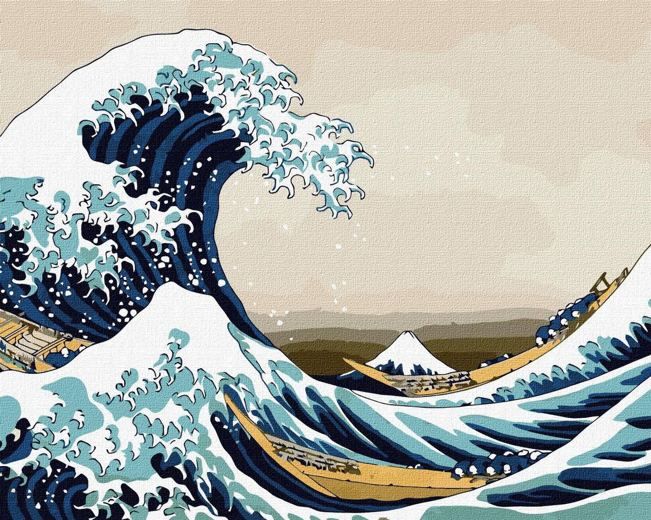 

Картина по номерам. "Велика хвиля у Канагаві © Кацусіка Хокусай" 40х50см KHO2756