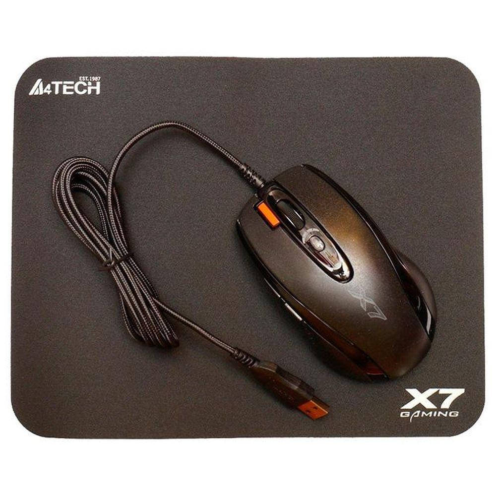 

Мышь A4Tech X-7120 USB Black (мышь X-710BK + ковер X7-200MP (Bundle), Черный