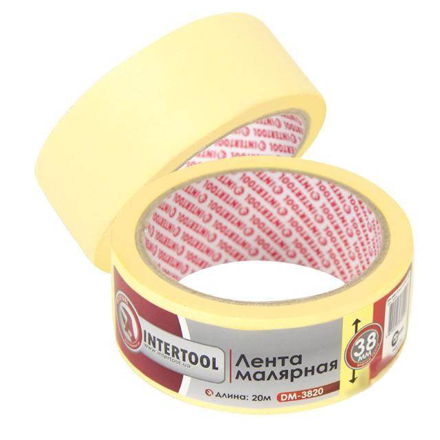 

Лента малярная (скотч) INTERTOOL 38мм x 20м DM-3820