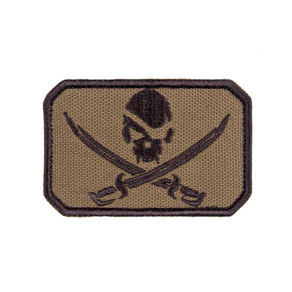 

"Pirate skull" Нашивка, патч , шеврон (Койот коричневий)