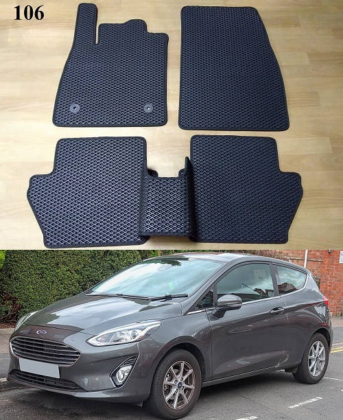 

Коврики ЕВА в салон Ford Fiesta МК7 '18-, Черный