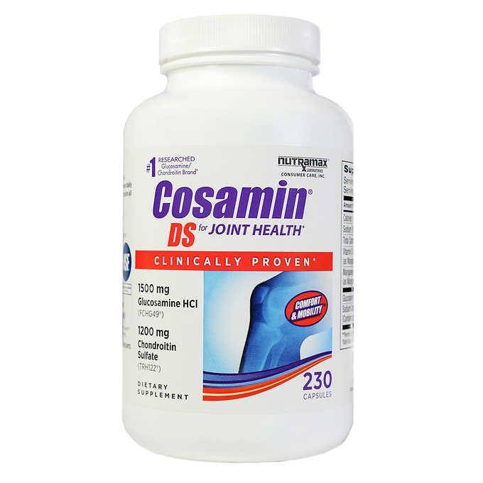 

Cosamin DS для здоровья суставов, глюкозамин HCl с хондроитином, Косамин, 230 капсул США