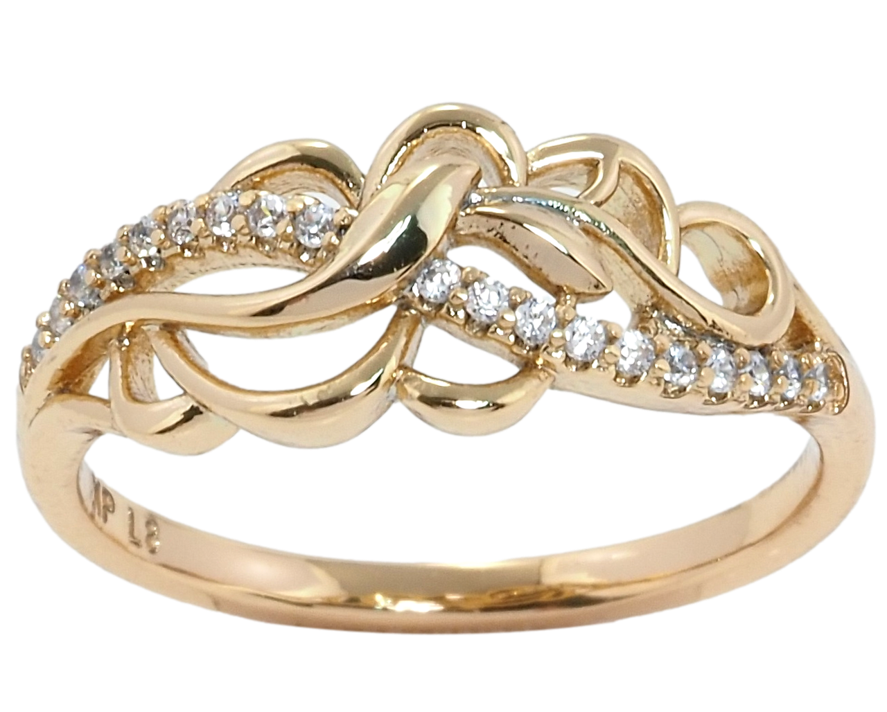 

Кольцо Xuping Позолота 18K "Орнамент с цирконием" р.18,18.5