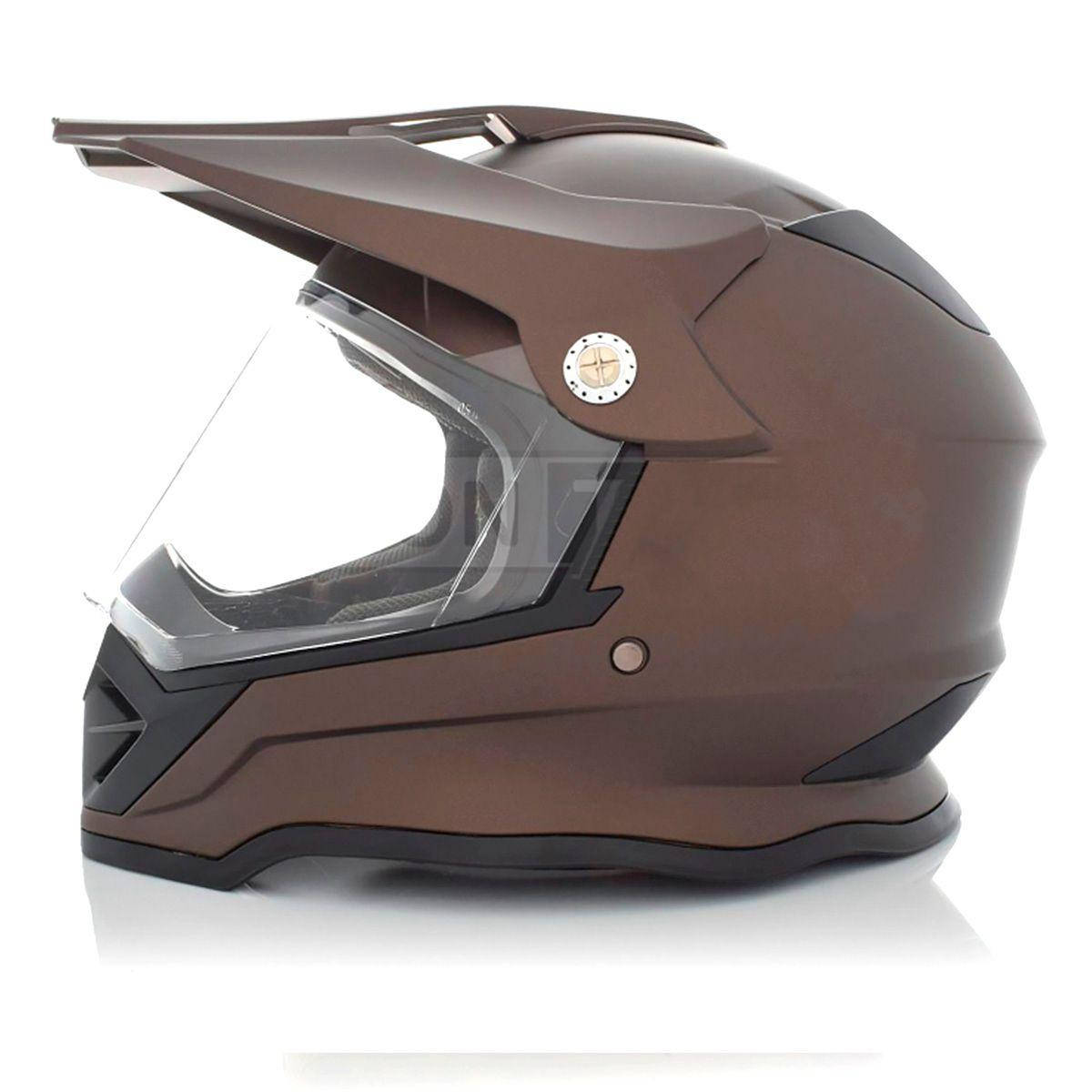 

Мотошлем Vland Dual Sport Matt Bronze