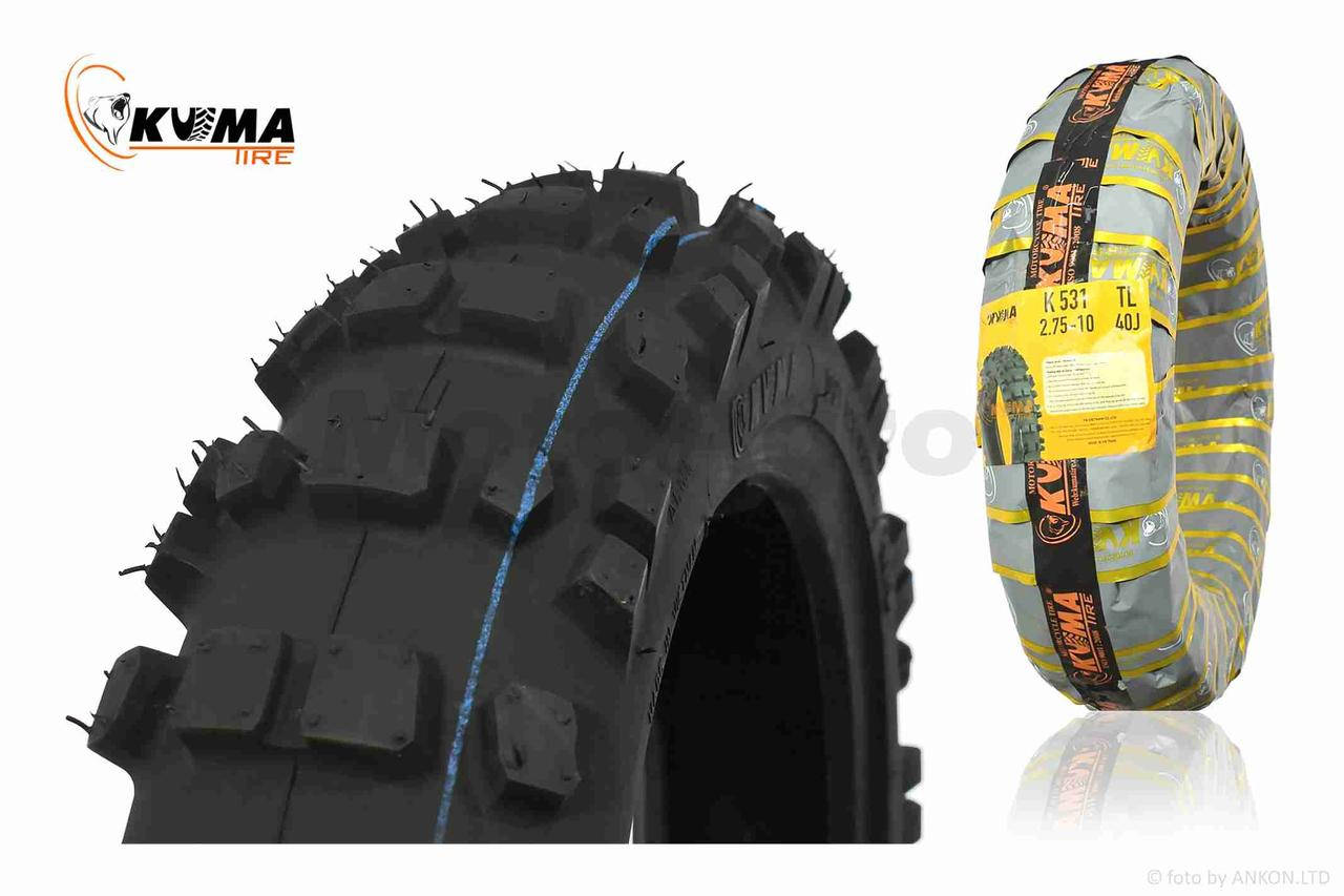 

Покрышка мото 10" 2.75-10 #K-531 TL, 40J кросс "KUMA" ВЬЕТНАМ