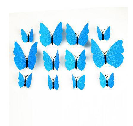 

Бабочки для декора 12 шт., голубые