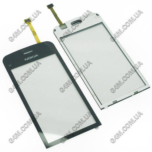 

Тачскрин для Nokia C5-03, C5-06 черный с клейкой лентой