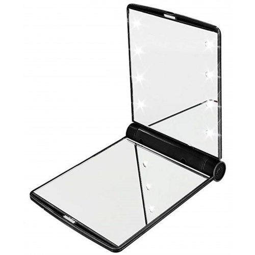 

Зеркало мини, карманное дорожное С 8 Led подсветкой