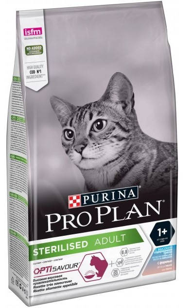 

Purina Pro Plan Sterilised Cod & Trout 1,5кг-корм для стерилизованных котов с треской и форелью