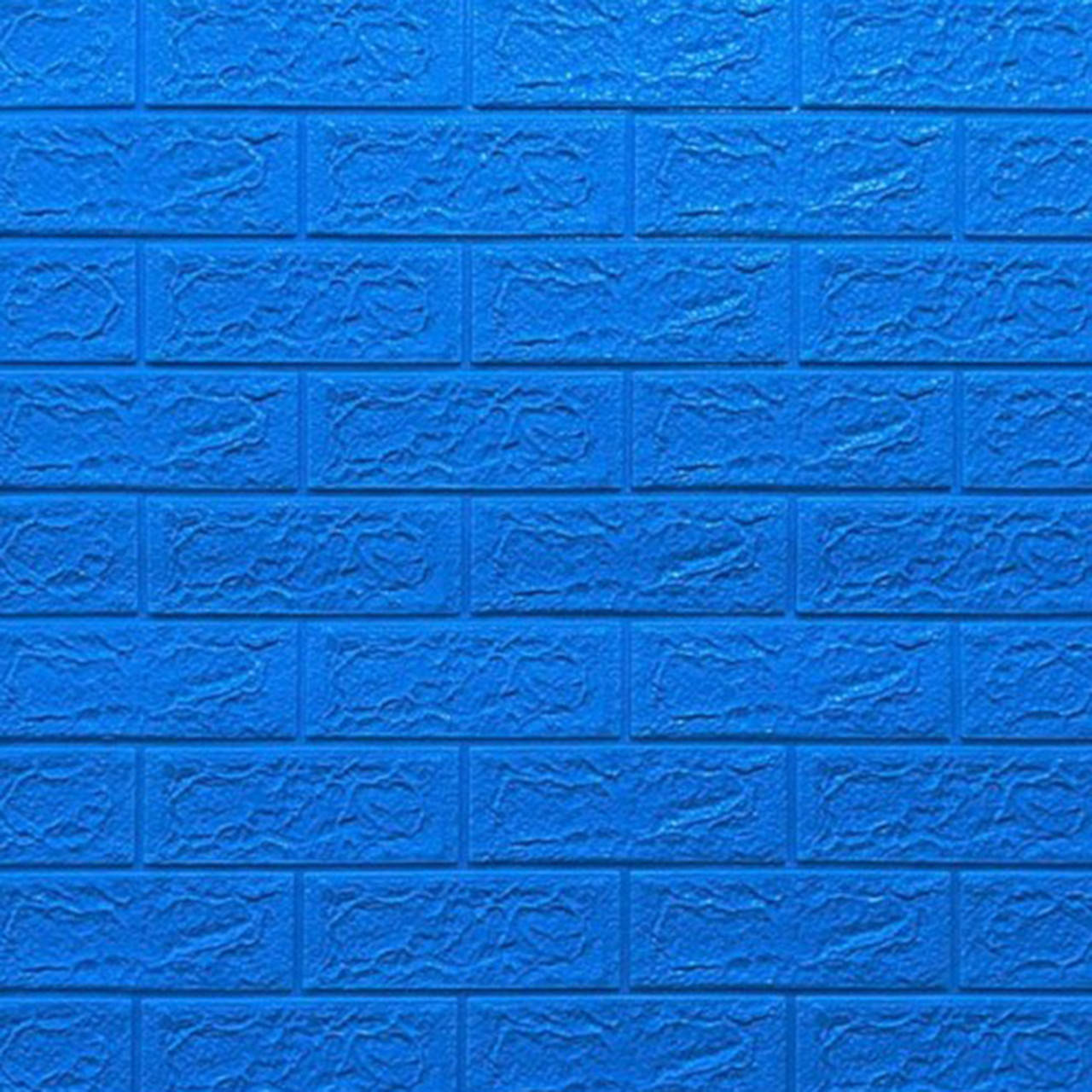 

Самоклеющаяся декоративная 3D панель под кирпич синий 770х700х5 мм